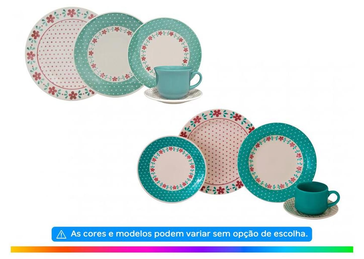 Aparelho de Jantar Chá 20 Peças Biona Cerâmica - Redondo Donna