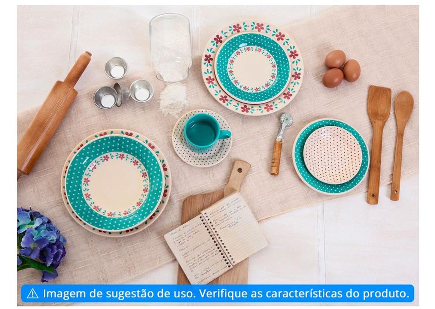 Aparelho de Jantar Chá 20 Peças Biona Cerâmica - Redondo Donna