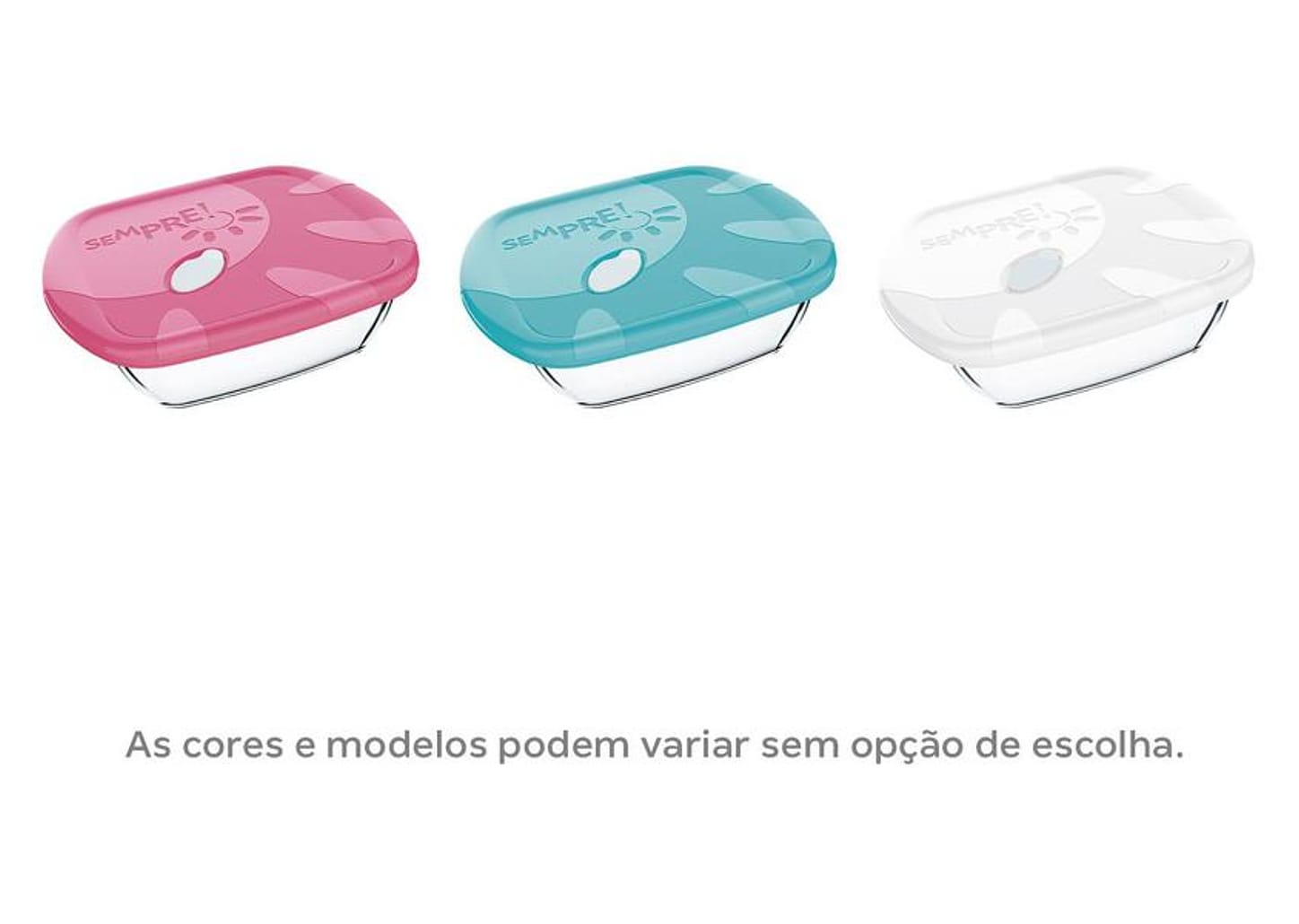 Assadeira de Vidro Quadrada - Sempre 1 Unidade Sortido