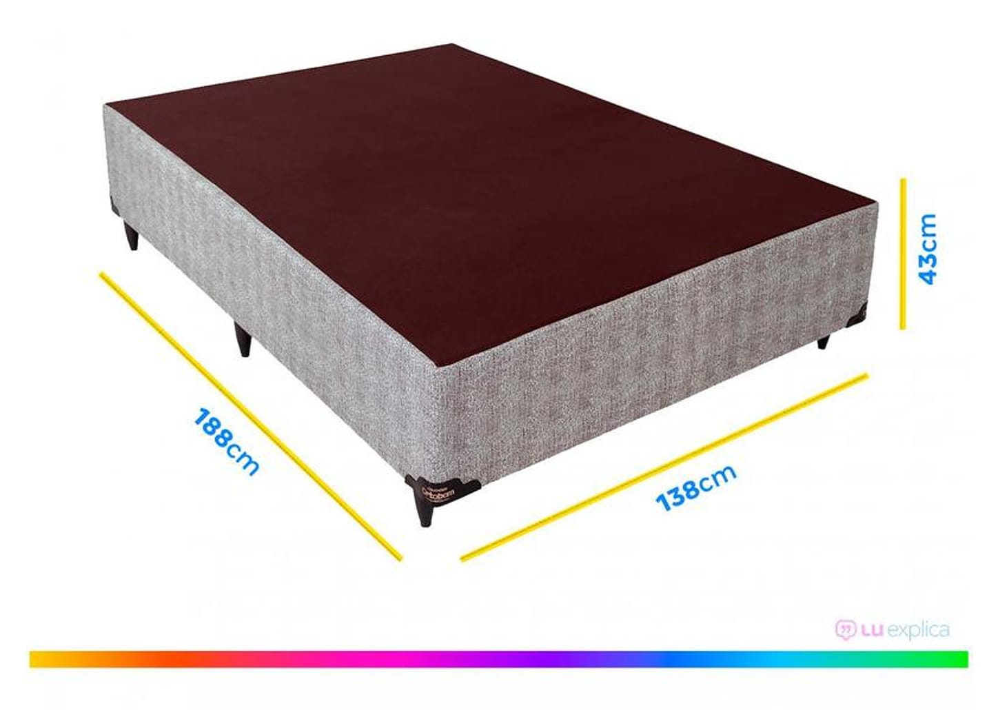 Base Cama Box Casal Ortobom 31x138x188cm Ortotech