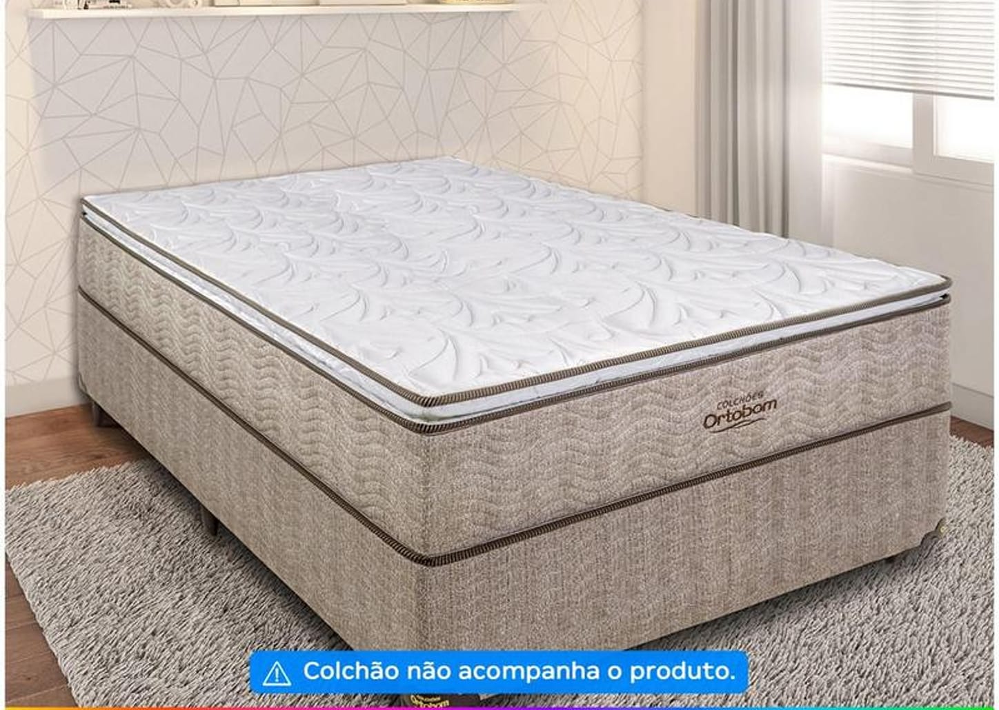 Base Cama Box Casal Ortobom 31x138x188cm Ortotech