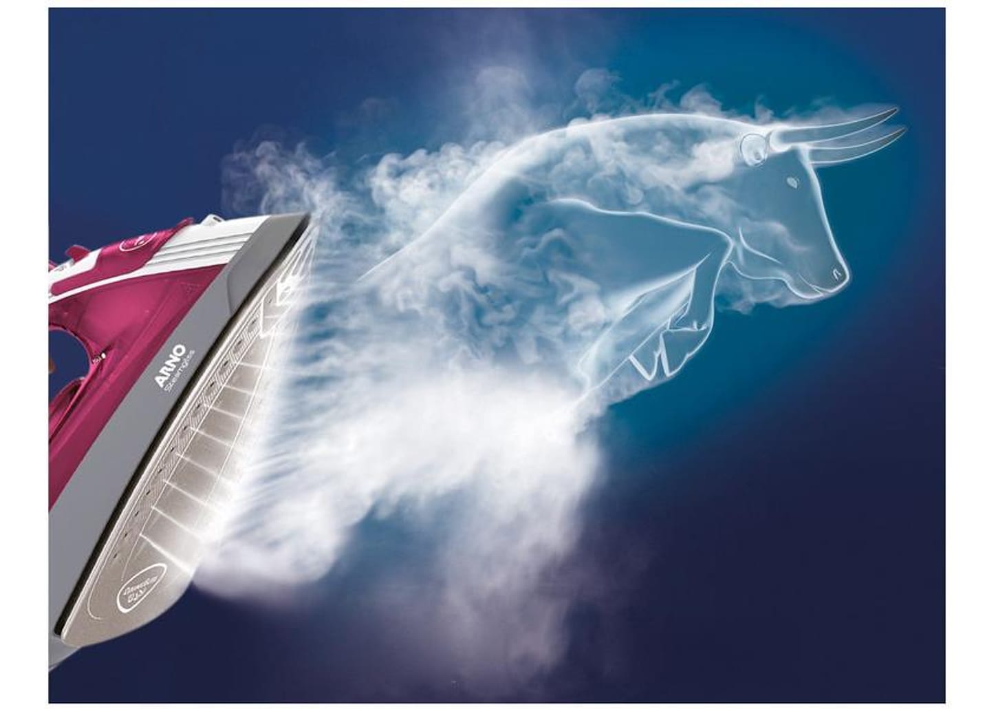 Ferro a Vapor Elétrico Arno Steamgliss - Base Cerâmica Rosa FSGC