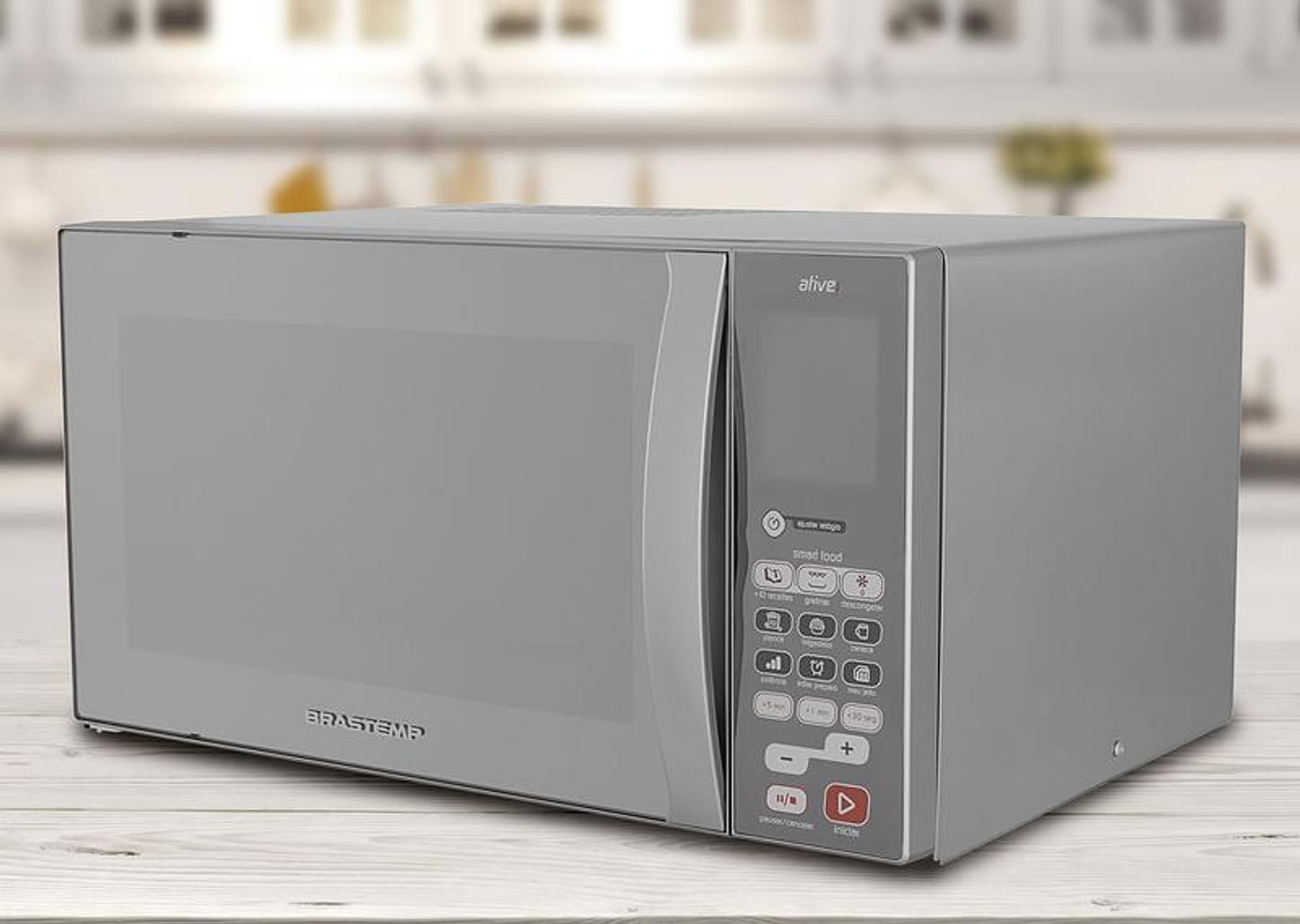 Micro-ondas Brastemp 38L Espelhado com Grill - Ative! BMJ38 ARBNA