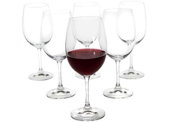Jogo de Taças para Vinho Cristal 450ml 6 Peças - Haus Sense Bohemia