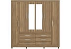 Guarda-roupa Casal com Espelho 6 Portas 6 Gavetas Demóbile Paris II