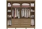 Guarda-roupa Casal com Espelho 6 Portas 6 Gavetas Demóbile Paris II
