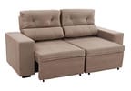 Sofá Retrátil Reclinável 3 Lugares Suede - Bipartido Phormatta Evolution SMP