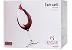 Jogo de Taças para Vinho Cristal 450ml 6 Peças - Haus Sense Bohemia