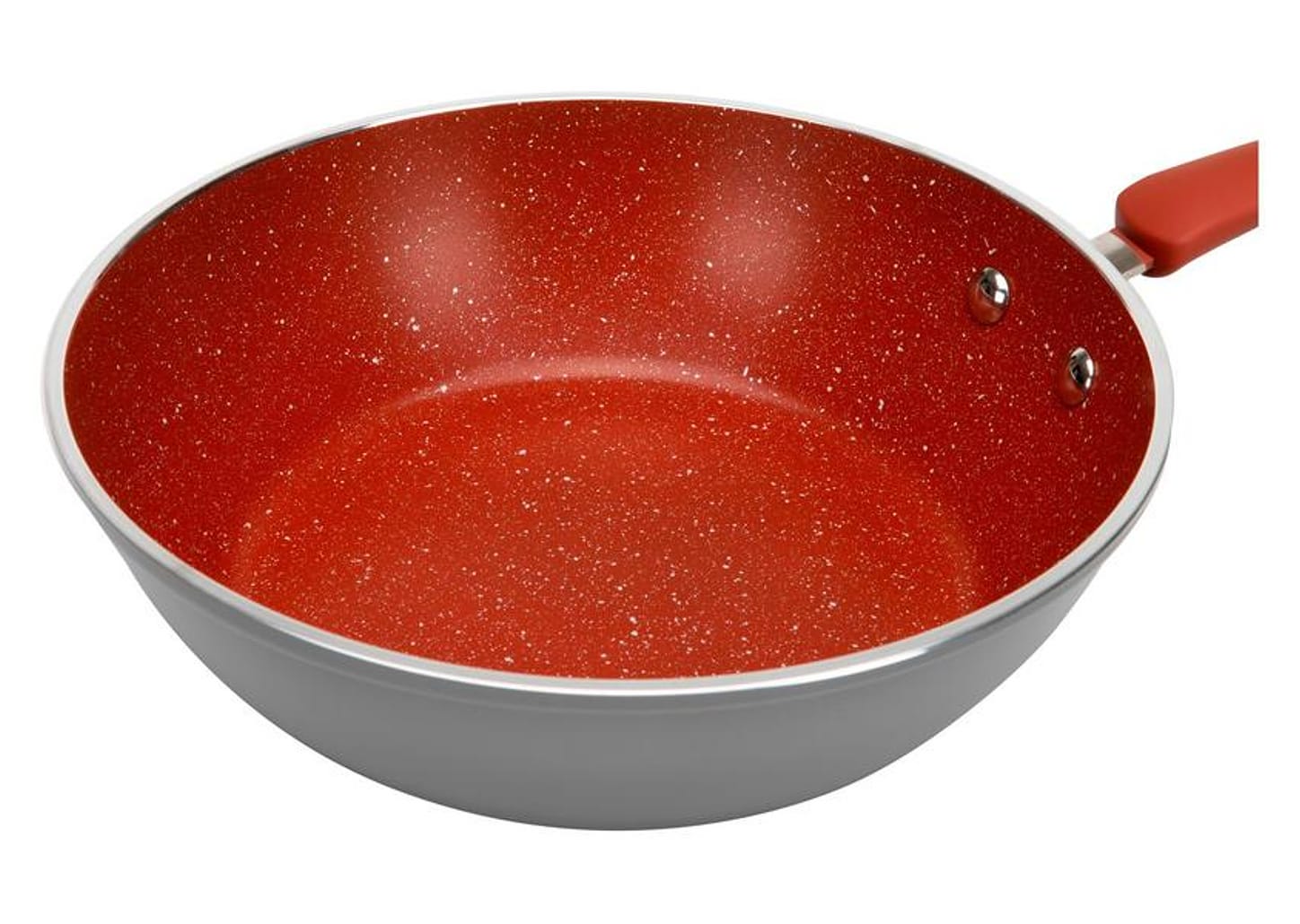 Jogo de Panelas Brinox Revestimento Cerâmico de Alumínio Vermelho e Cinza 8 Peças Select Marble