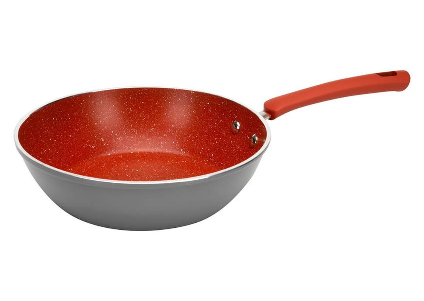 Jogo de Panelas Brinox Revestimento Cerâmico de Alumínio Vermelho e Cinza 8 Peças Select Marble