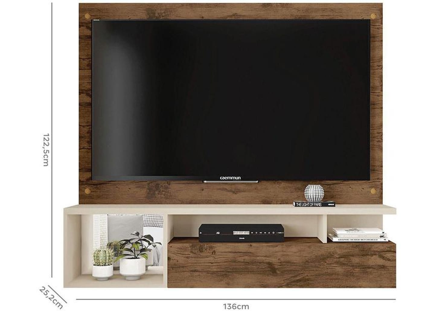 Painel para TV até 55” Caemmun Black 19