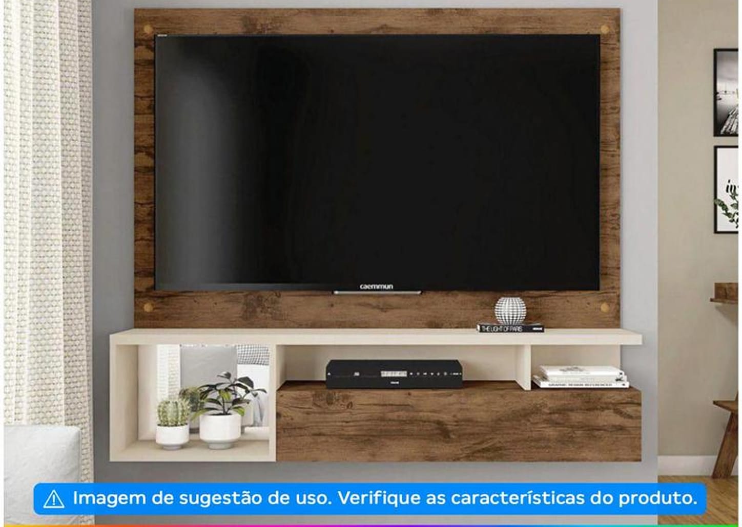 Painel para TV até 55” Caemmun Black 19
