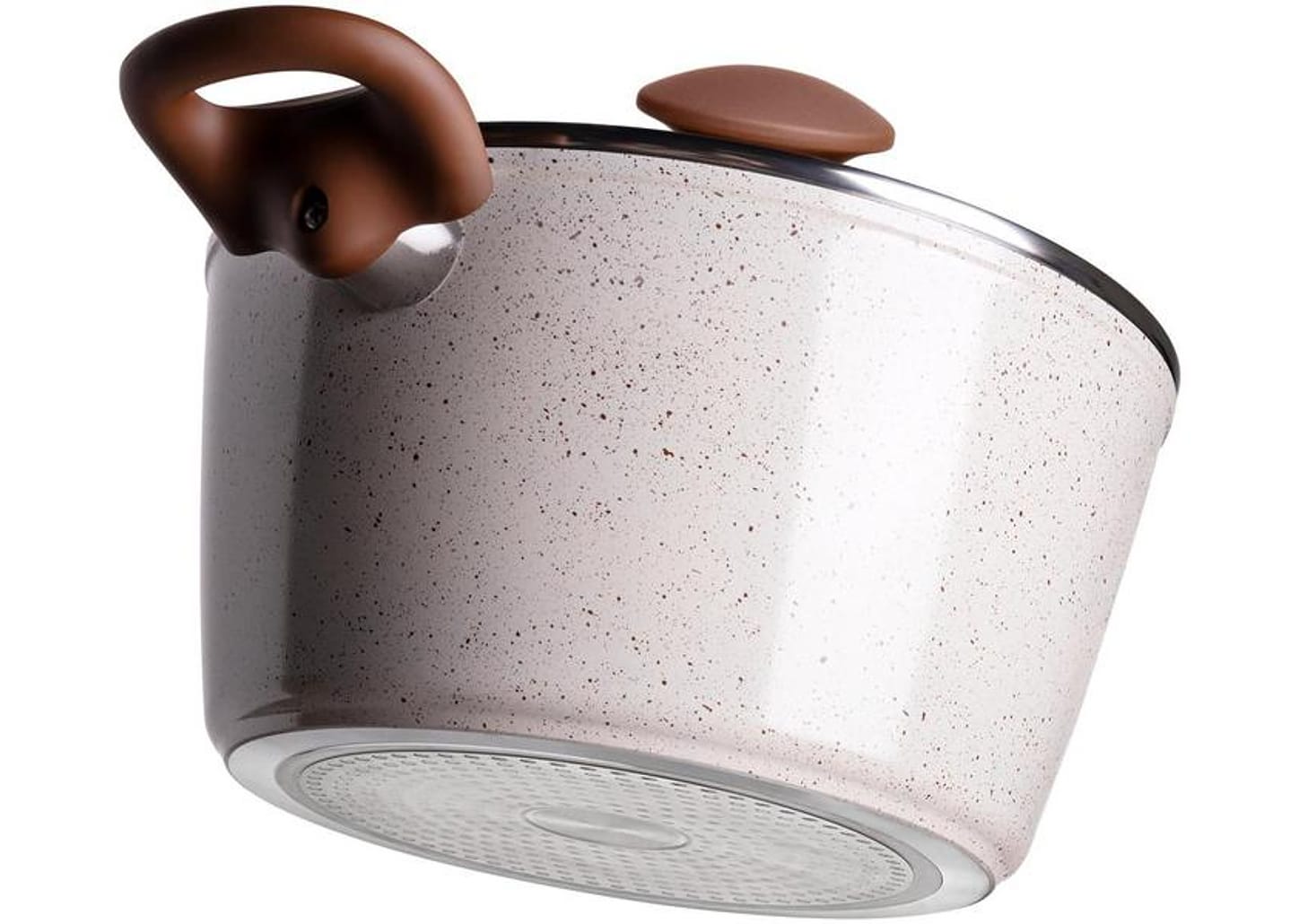 Jogo de Panelas Brinox Revestimento Cerâmico de Alumínio Vanilla 5 Peças Optima