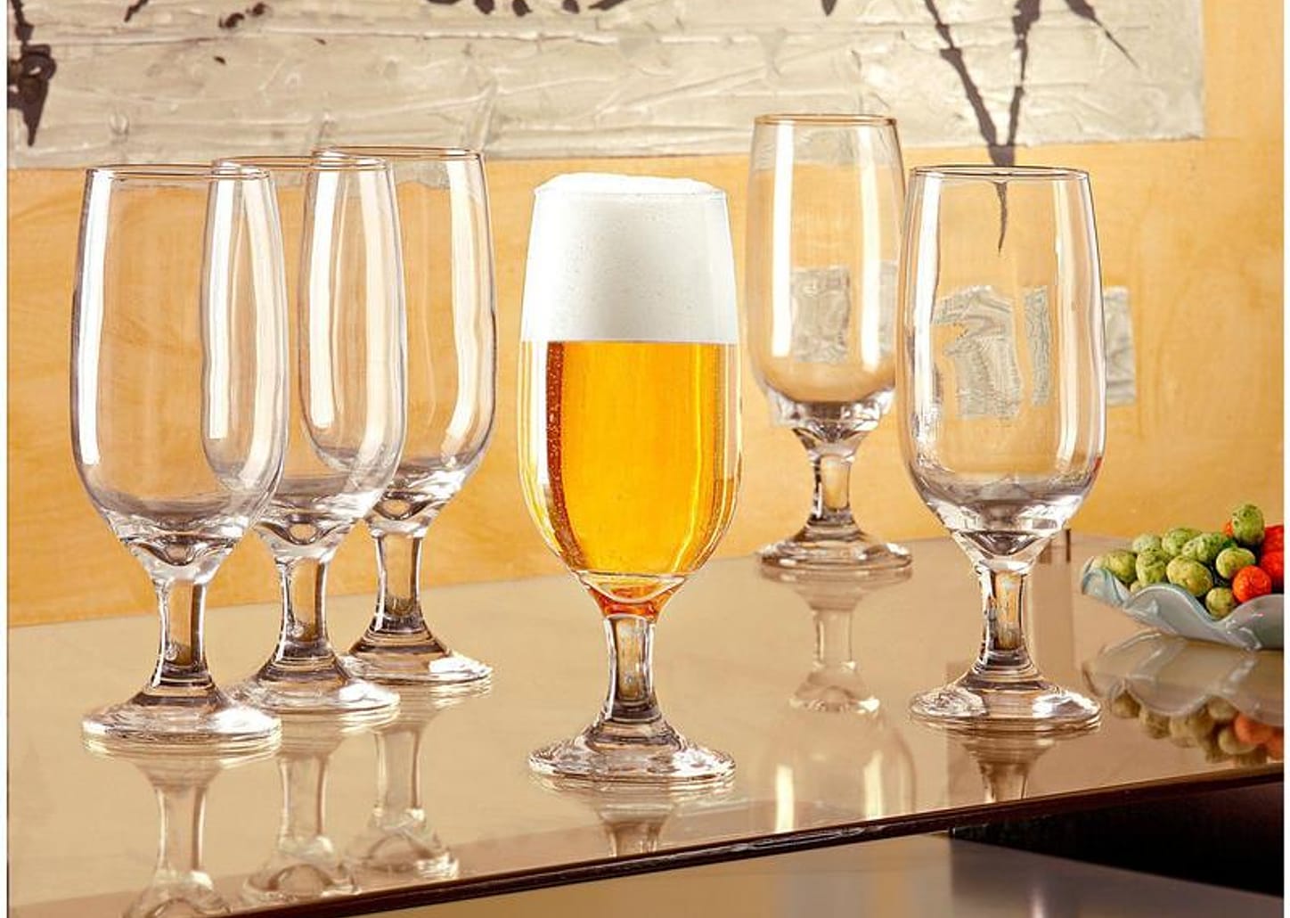 Conjunto de Taças de Vidro para Cerveja 6 Peças 300ml Nadir Floripa 7732