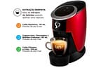 Cafeteira Espresso TRES 3 Corações Touch Vermelha