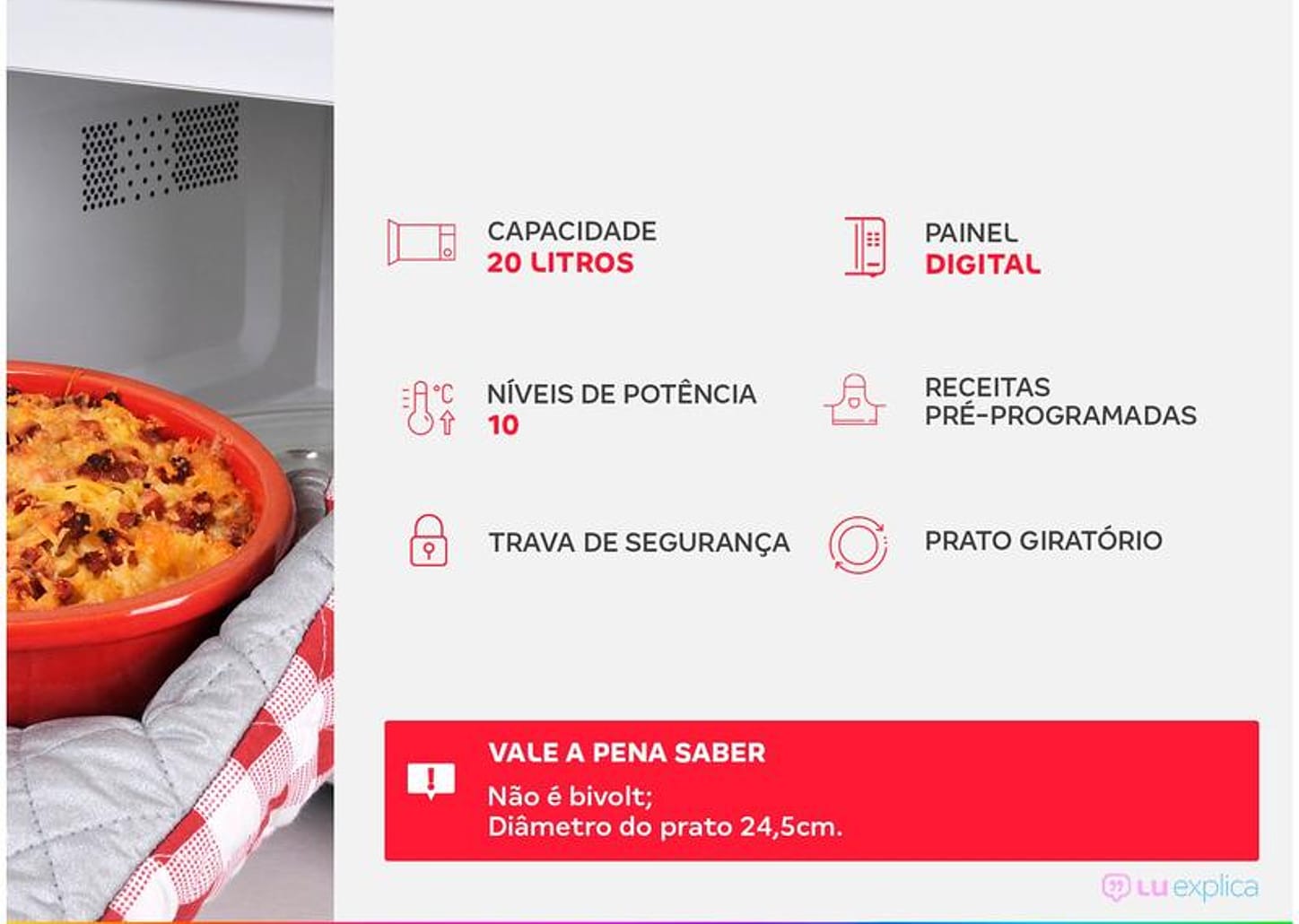 Micro-ondas Consul 20L Espelhado CM020 BFANA