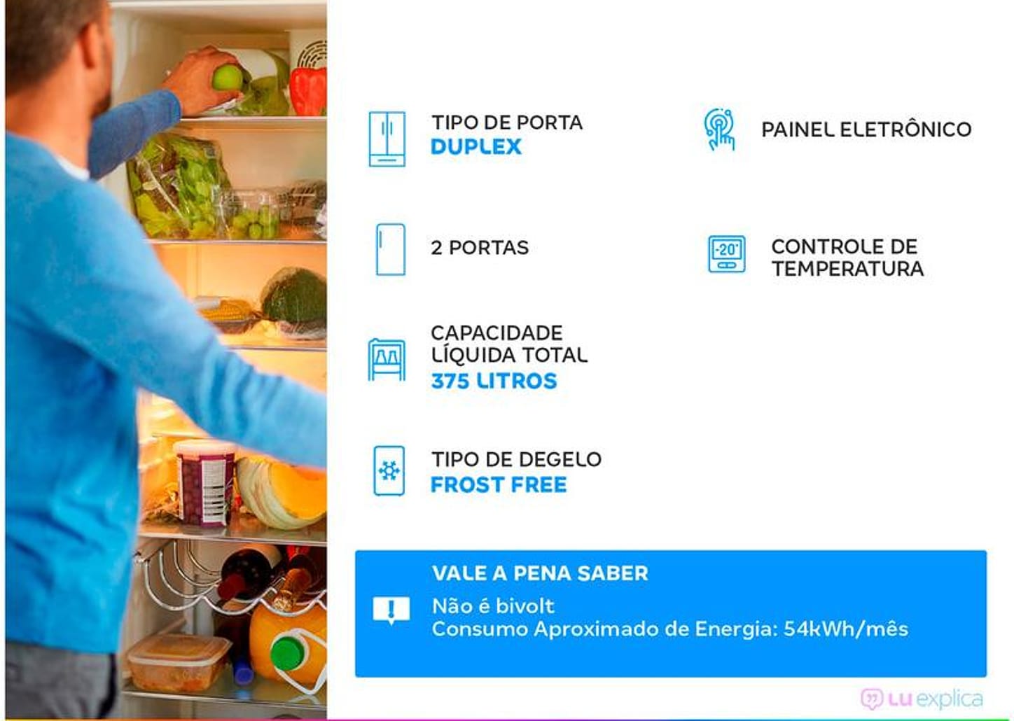 Geladeira Brastemp Frost Free Duplex 375L Inox com Compartimento Extrafrio Fresh Zone BRM44HK