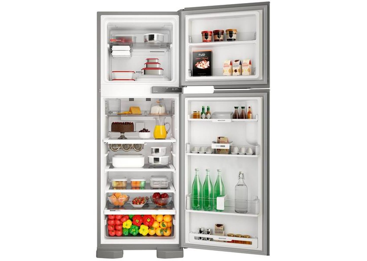 Geladeira Brastemp Frost Free Duplex 375L Inox com Compartimento Extrafrio Fresh Zone BRM44HK