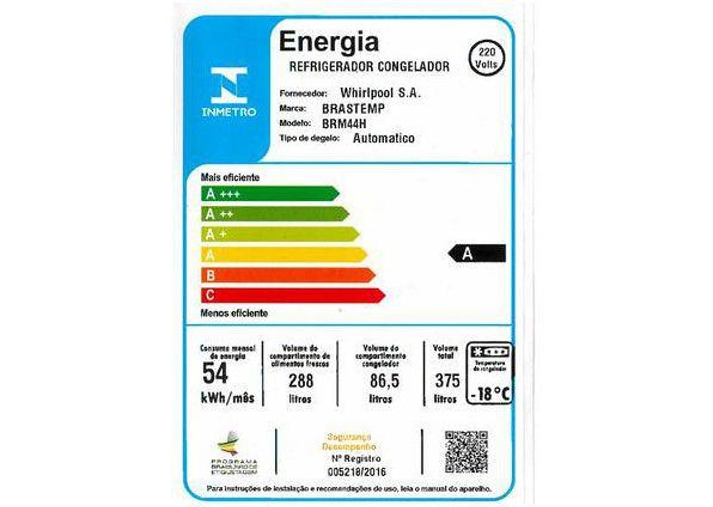 Geladeira Brastemp Frost Free Duplex 375L Inox com Compartimento Extrafrio Fresh Zone BRM44HK