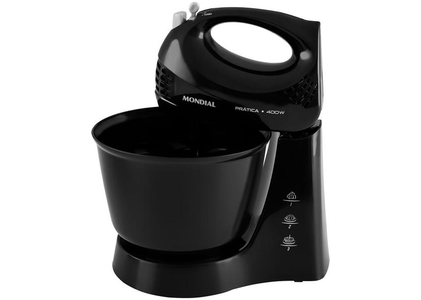 Batedeira Mondial Preto 400W Prática B-44-B 3 Velocidades