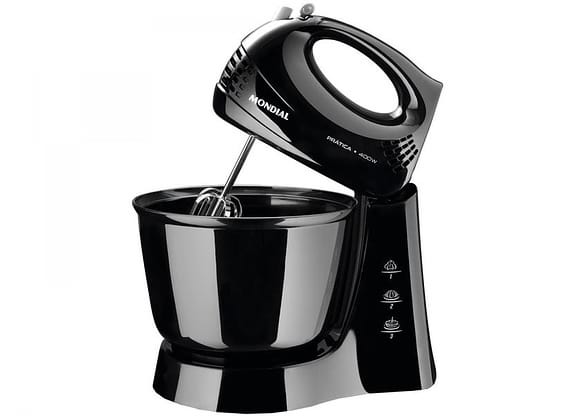 Batedeira Mondial Preto 400W Prática B-44-B 3 Velocidades