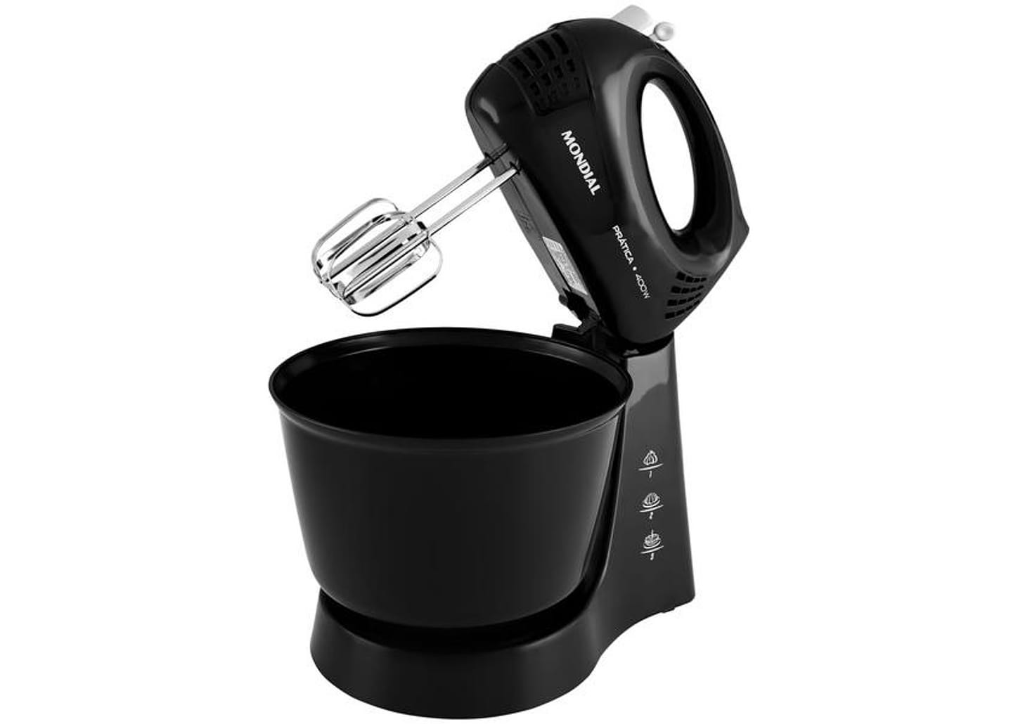 Batedeira Mondial Preto 400W Prática B-44-B 3 Velocidades