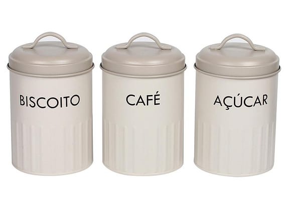 Jogo de Potes Haus Concept com Tampa Redondo 110ml 57704/498 3 Peças