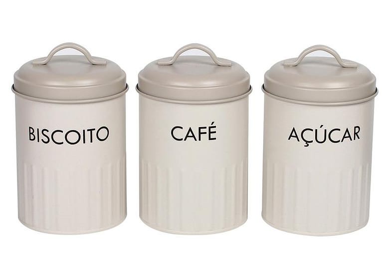 Jogo de Potes Haus Concept com Tampa Redondo 110ml 57704/498 3 Peças