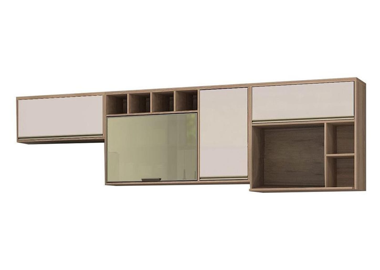 Cozinha Completa Luciane Parma com Balcão para Pia e Nicho para Micro-ondas 8 Portas