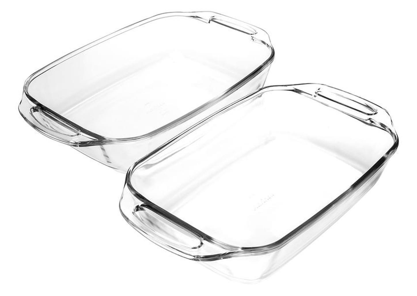 Conjunto de Assadeiras Marinex Retangular de Vidro 2 Peças Com Alça Seletta 15390201018561