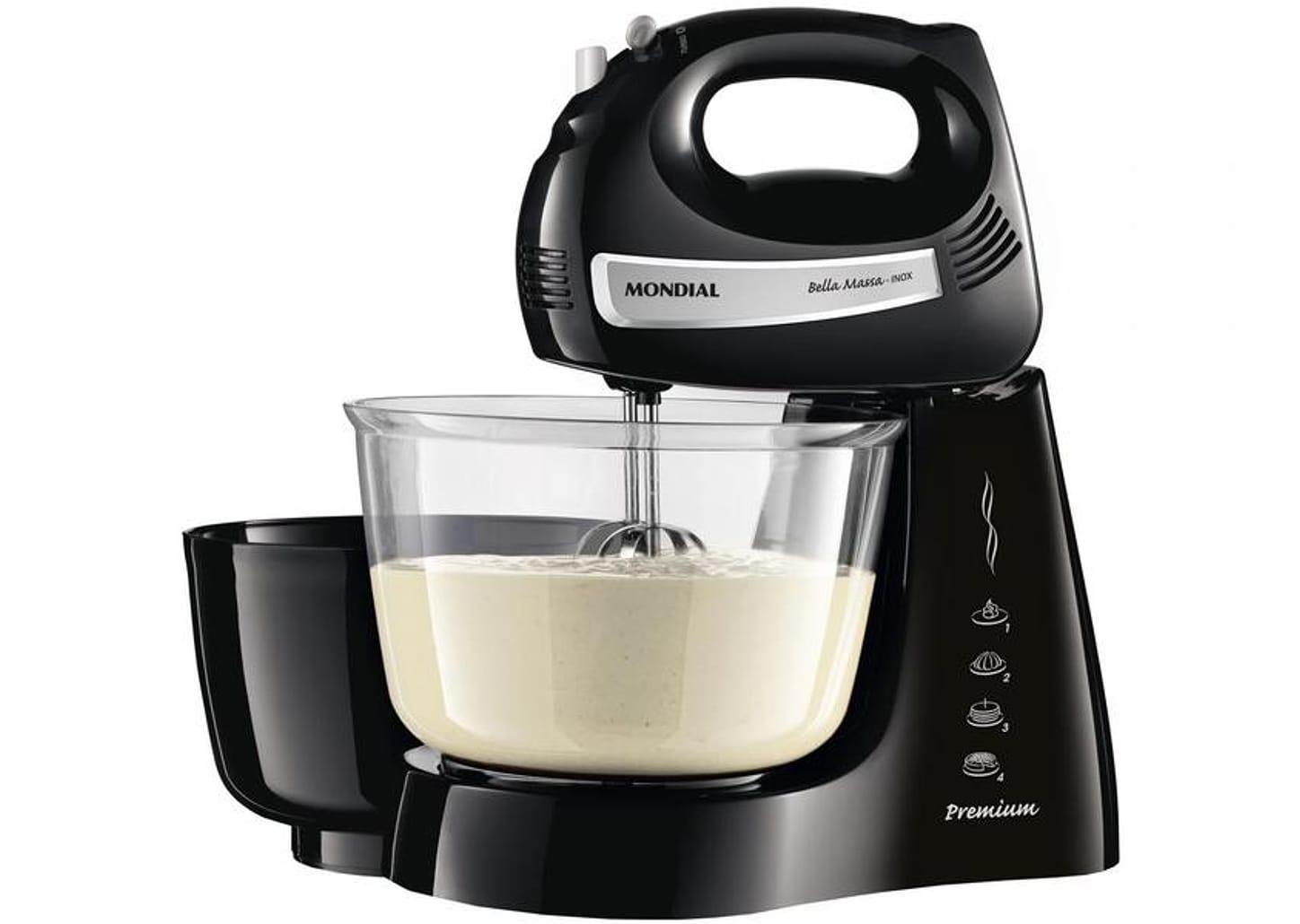 Batedeira Mondial 400W Bella Massa B-23 NP 4 Velocidades