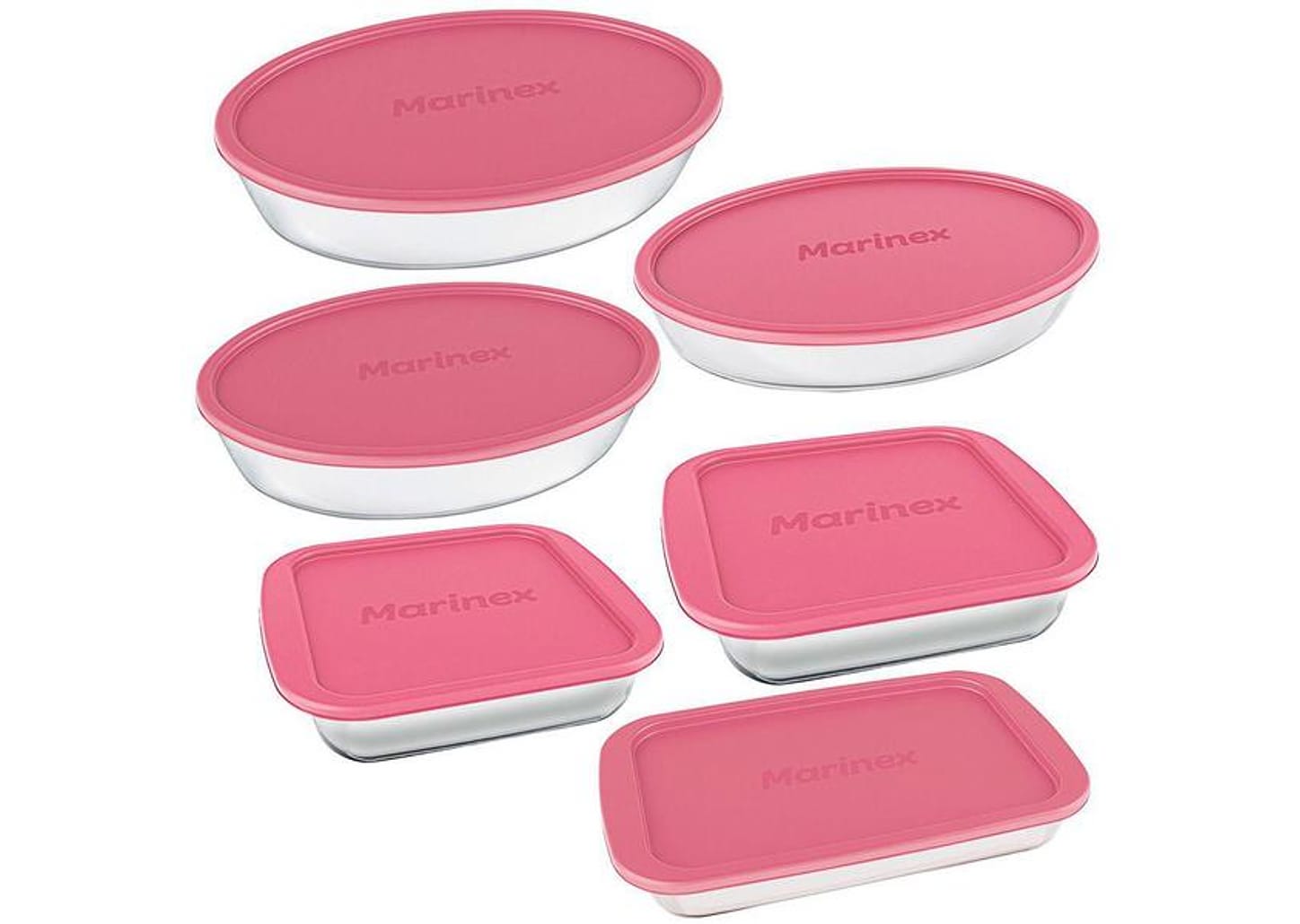 Conjunto de Assadeiras de Vidro Marinex 15760201323776 6 Peças