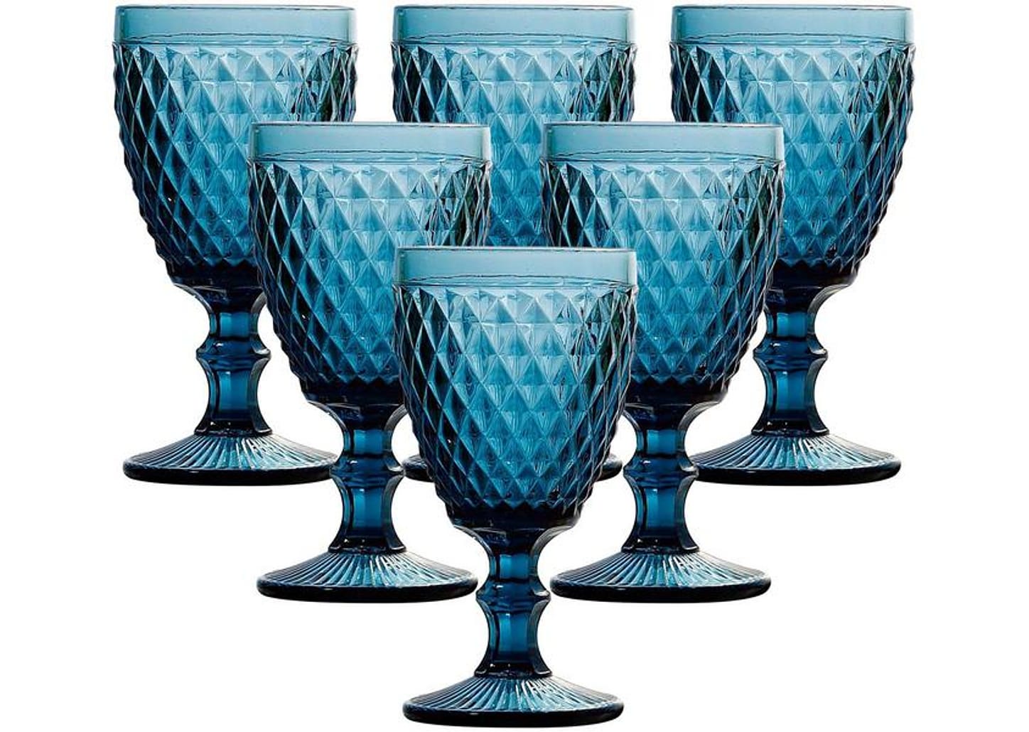 Jogo de Taças de Vidro 330ml 6 Peças Haus - Bico de Jaca Empire