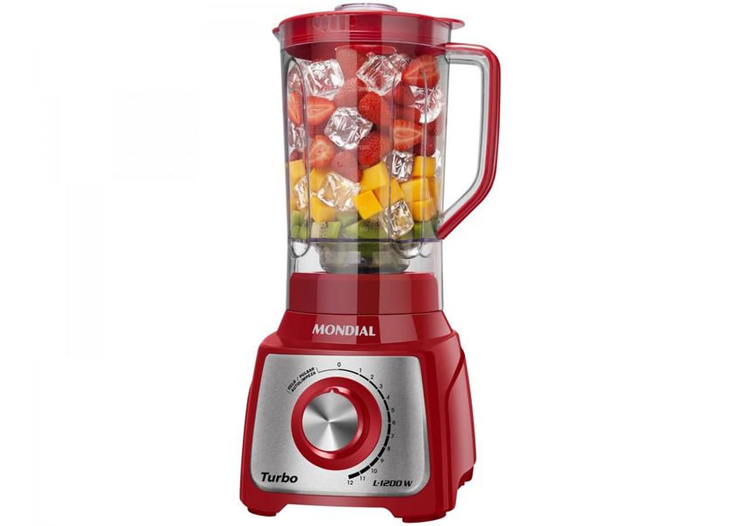 Liquidificador Mondial Turbo Inox L-1200 RI com Filtro 12 Velocidades 1200W