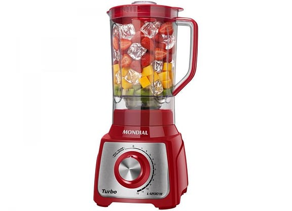 Liquidificador Mondial Turbo Inox L-1200 RI com Filtro 12 Velocidades 1200W