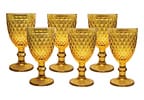 Jogo de Taças de Vidro 330ml 6 Peças Haus - Bico de Jaca Empire