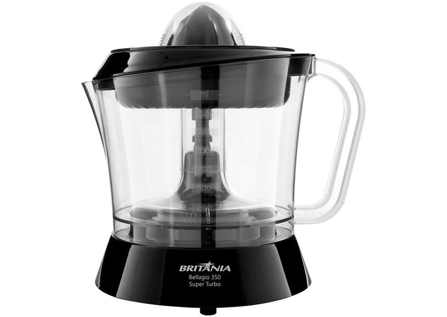 Espremedor de Frutas Britânia Super Turbo - Bellagio 350 Preto 35W 1,5L