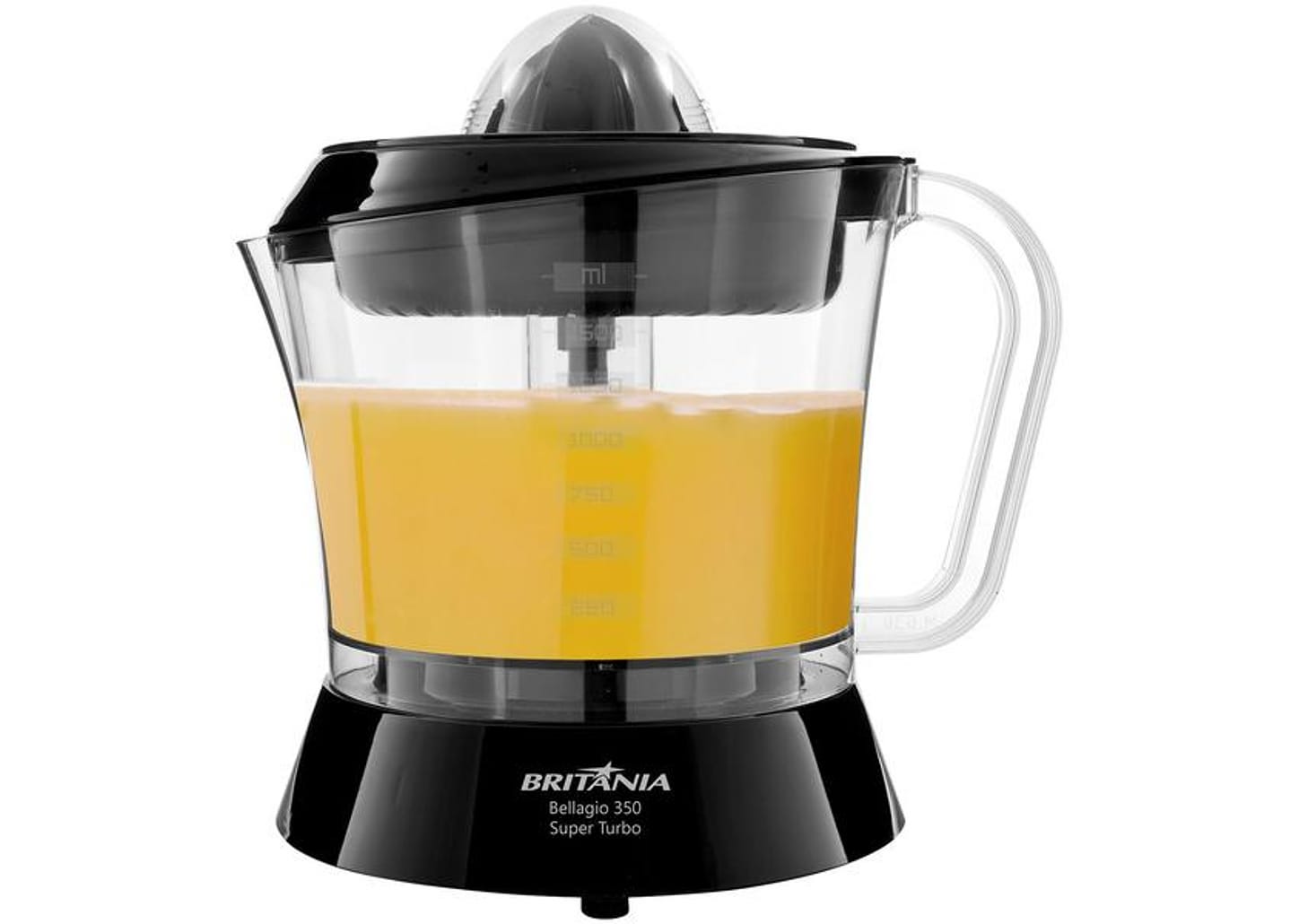 Espremedor de Frutas Britânia Super Turbo - Bellagio 350 Preto 35W 1,5L