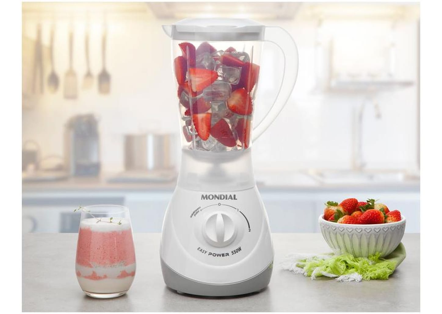 Liquidificador Mondial Easy Power L-550-W - Branco 2 Velocidades 550W