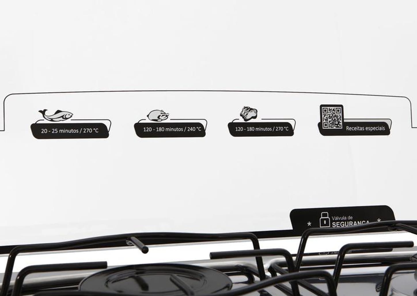 Fogão 4 Bocas Esmaltec Branco - Acendimento Automático Topázio