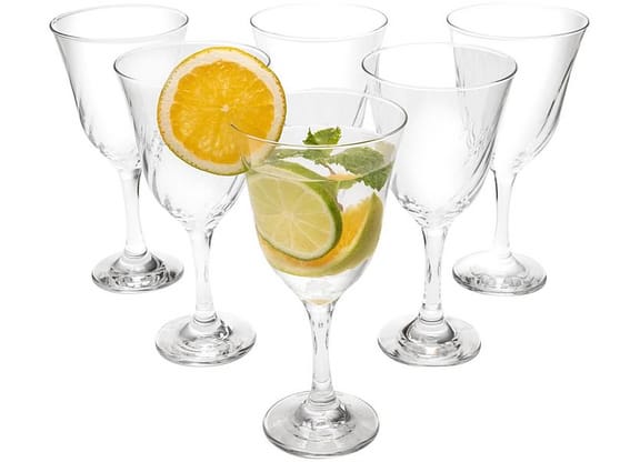 Jogo de Taças para Água Vidro 6 Peças 365ml - Nadir Lírio