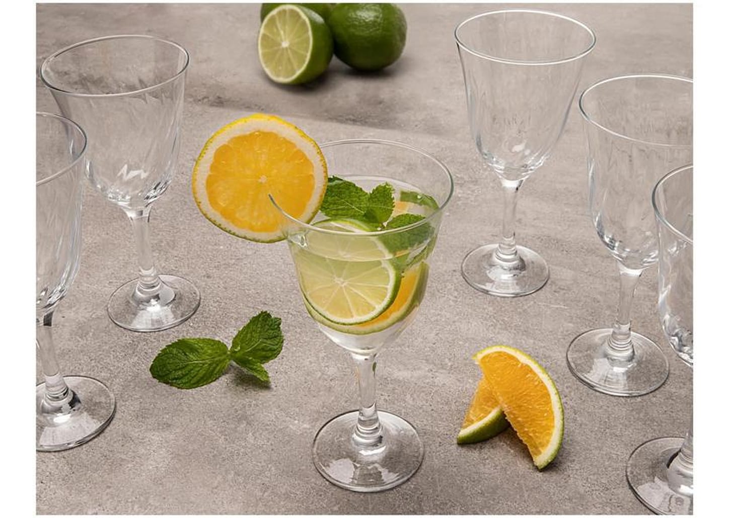 Jogo de Taças para Água Vidro 6 Peças 365ml - Nadir Lírio