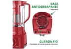Liquidificador Mondial Turbo L-900 FR Copo - Vermelho Com Filtro 05 Velocidades 900W