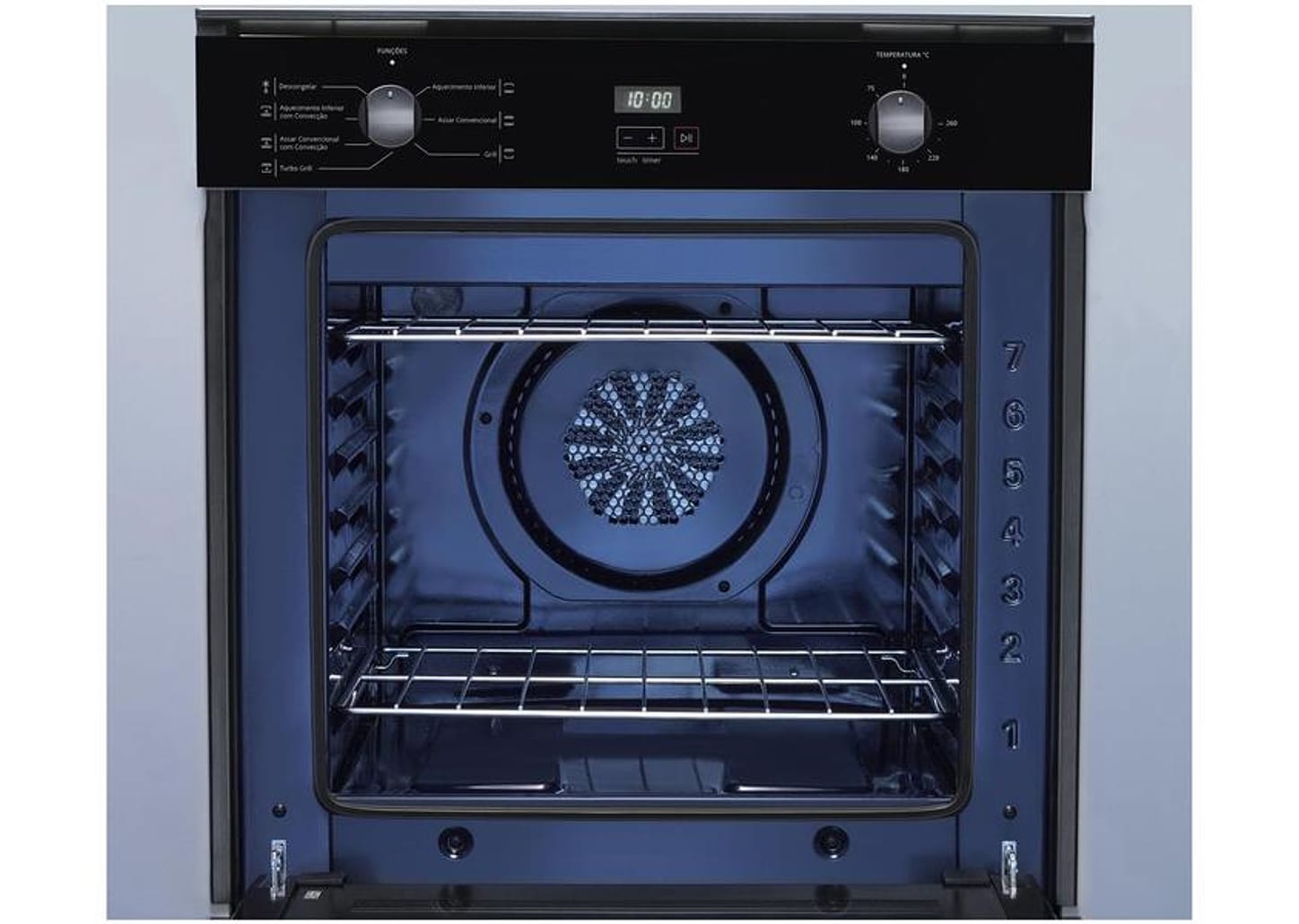 Forno Elétrico de Embutir Brastemp de Convecção - Grill Autolimpante com Timer 84L BOC84AE