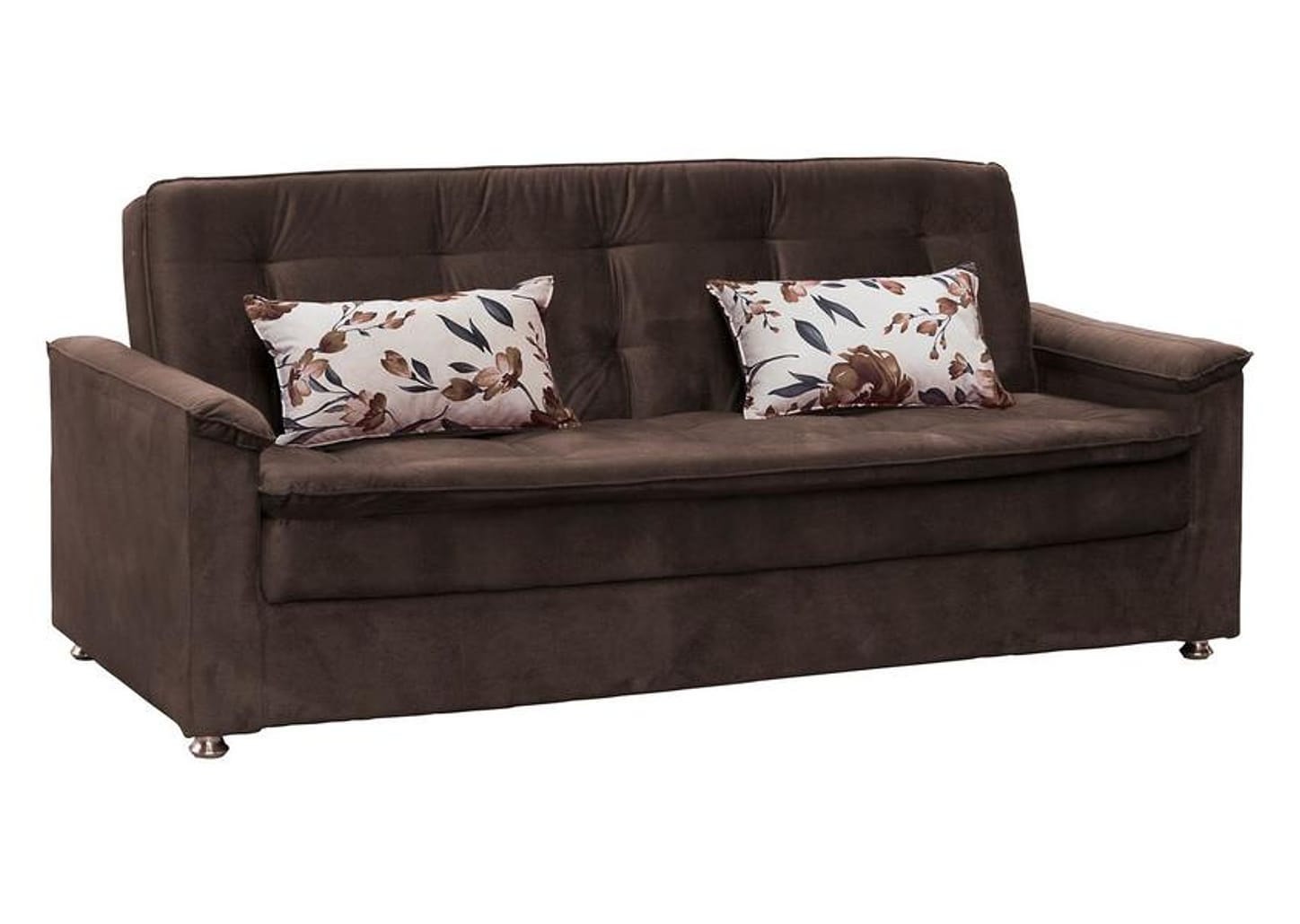 Sofá-cama Casal 3 Lugares Reclinável Veludo - Matrix Nanda