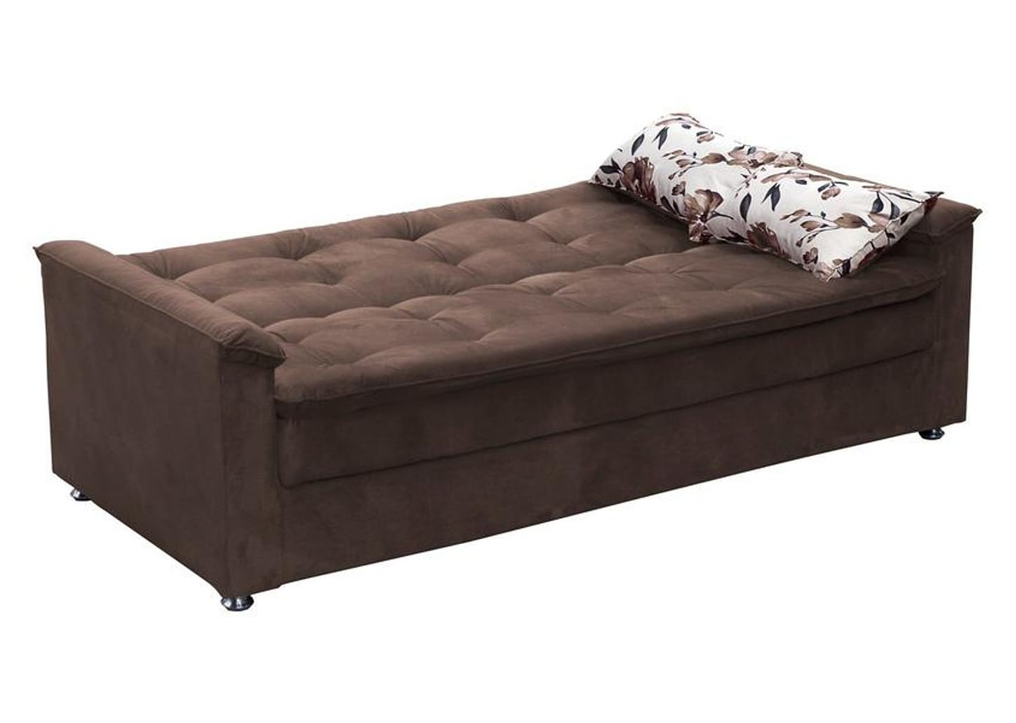 Sofá-cama Casal 3 Lugares Reclinável Veludo - Matrix Nanda