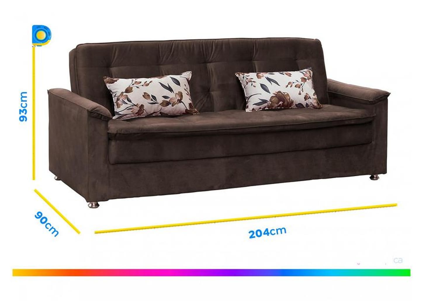 Sofá-cama Casal 3 Lugares Reclinável Veludo - Matrix Nanda