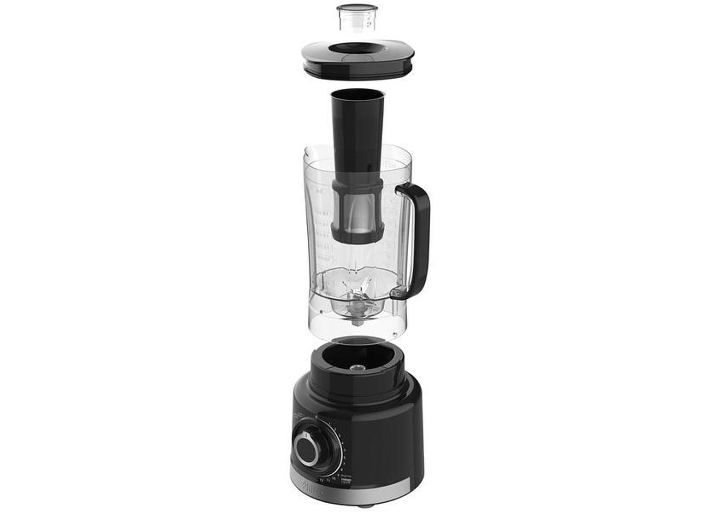 Liquidificador Philco Turbo PLQ1550P Preto com Filtro 12 Velocidades + Pulsar 1200W