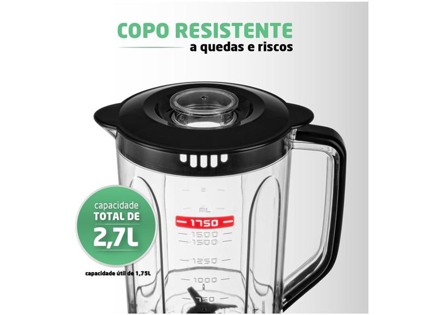 Liquidificador Mondial Turbo L-900 FB Copo - Preto Com Filtro 05 Velocidades 900W