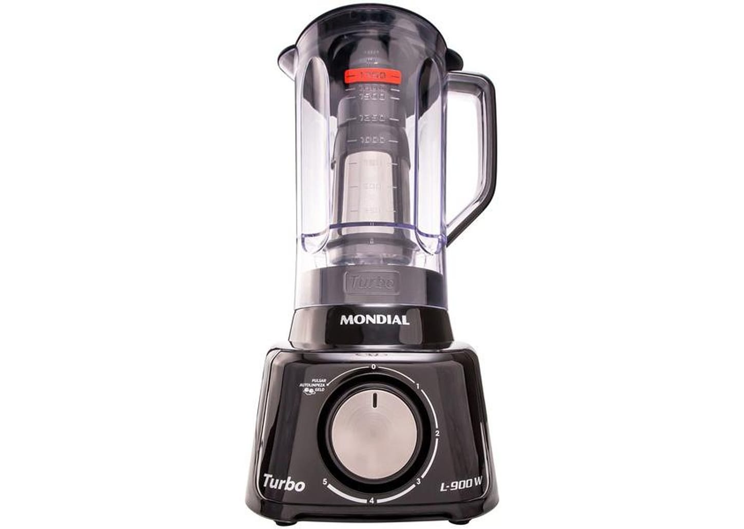 Liquidificador Mondial Turbo L-900 FB Copo - Preto Com Filtro 05 Velocidades 900W
